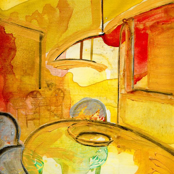 The Myth, Gemengde techniek op MDF, ± 20 x 30 cm