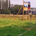 Overzicht van het veldsegment en het aannemersbord binnen de Playtime installatie in het Dommelgebied.