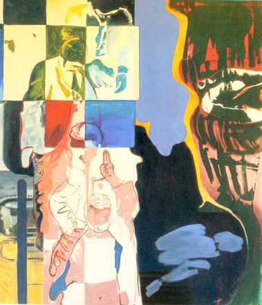 Build up, pull down 2, 1997, olieverf op doek