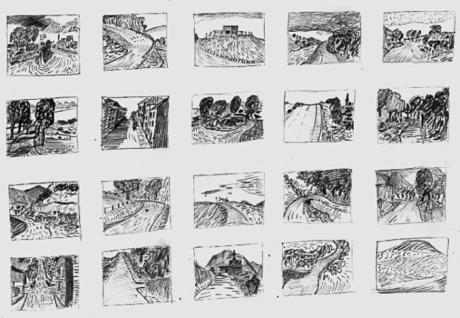 The Moment, ca 20 x 30 cm, tekeningen, in diverse collecties