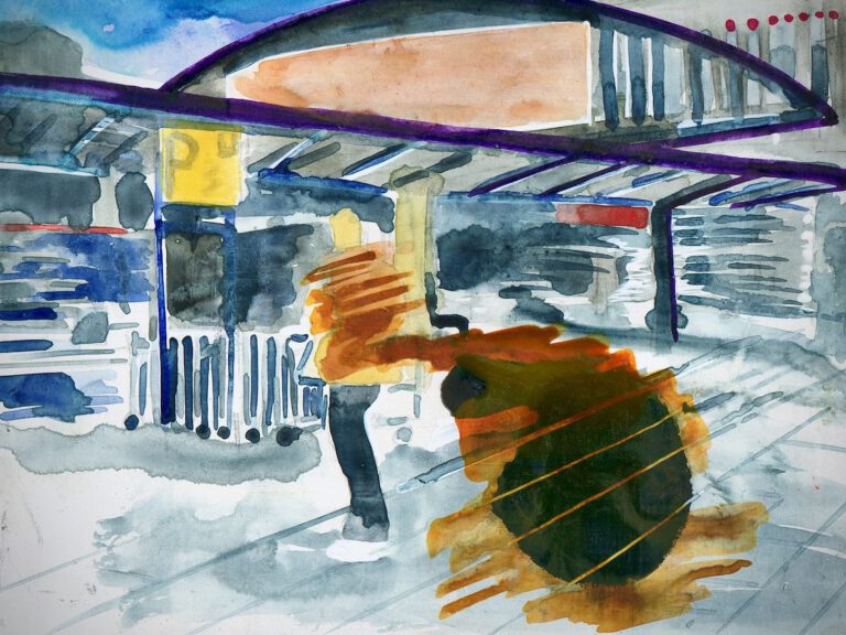 De groeten uit Hoofddorp, Gemengde techniek op MDF, ± 20 x 30 cm