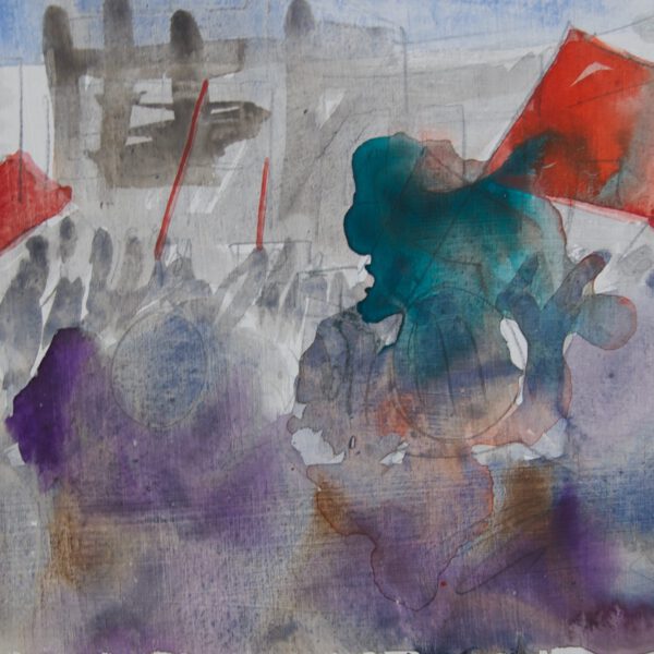 Syncope schilderij 22 demonstratie documentaire installatie figuratie compositie